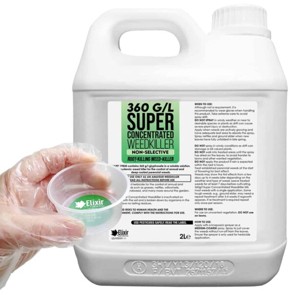 Elixir Gardens 360 g/l Glyphosate Commercial Industrial Strength Weed Killer