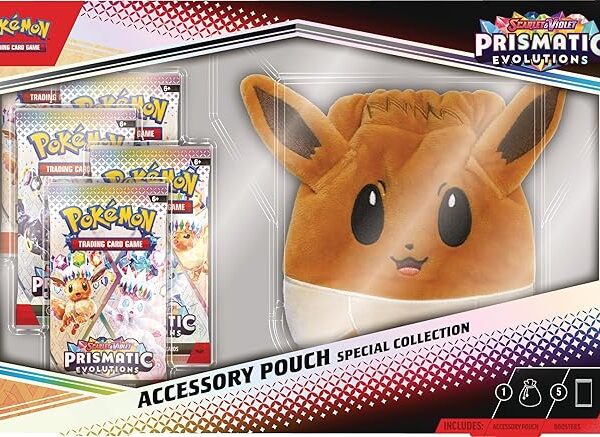 Pokémon TCG: Scarlet & Violet—Prismatic Evolutions Accessory Pouch Special Collection (5 Booster Packs & Accessory Pouch)